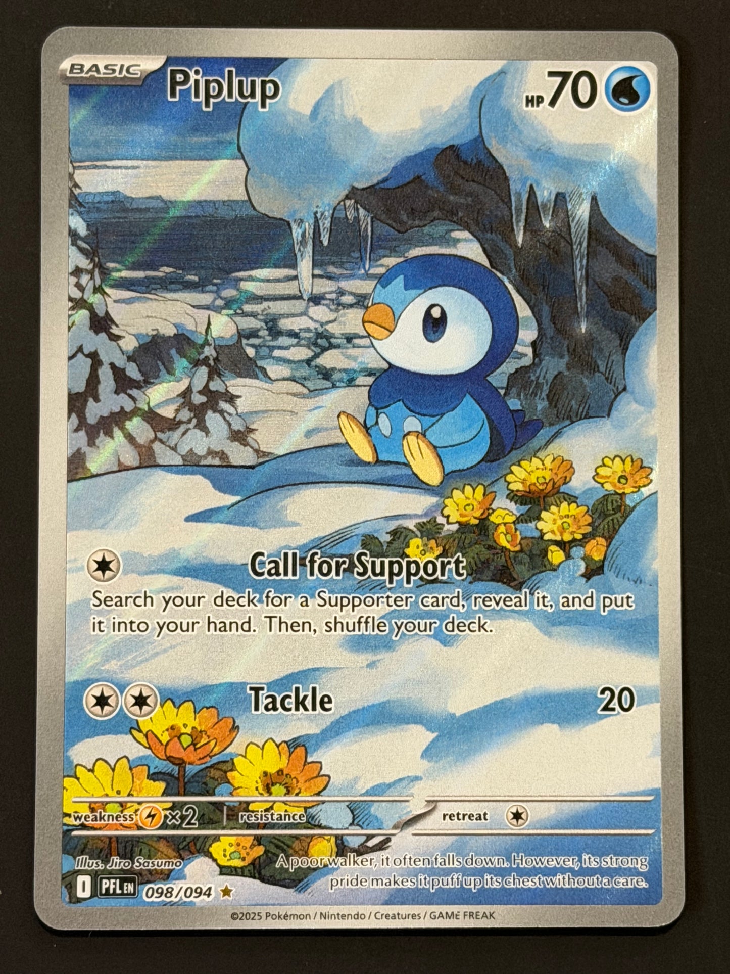098/094 Piplup - Pokémon Phantasmal Flames Illustration Rare