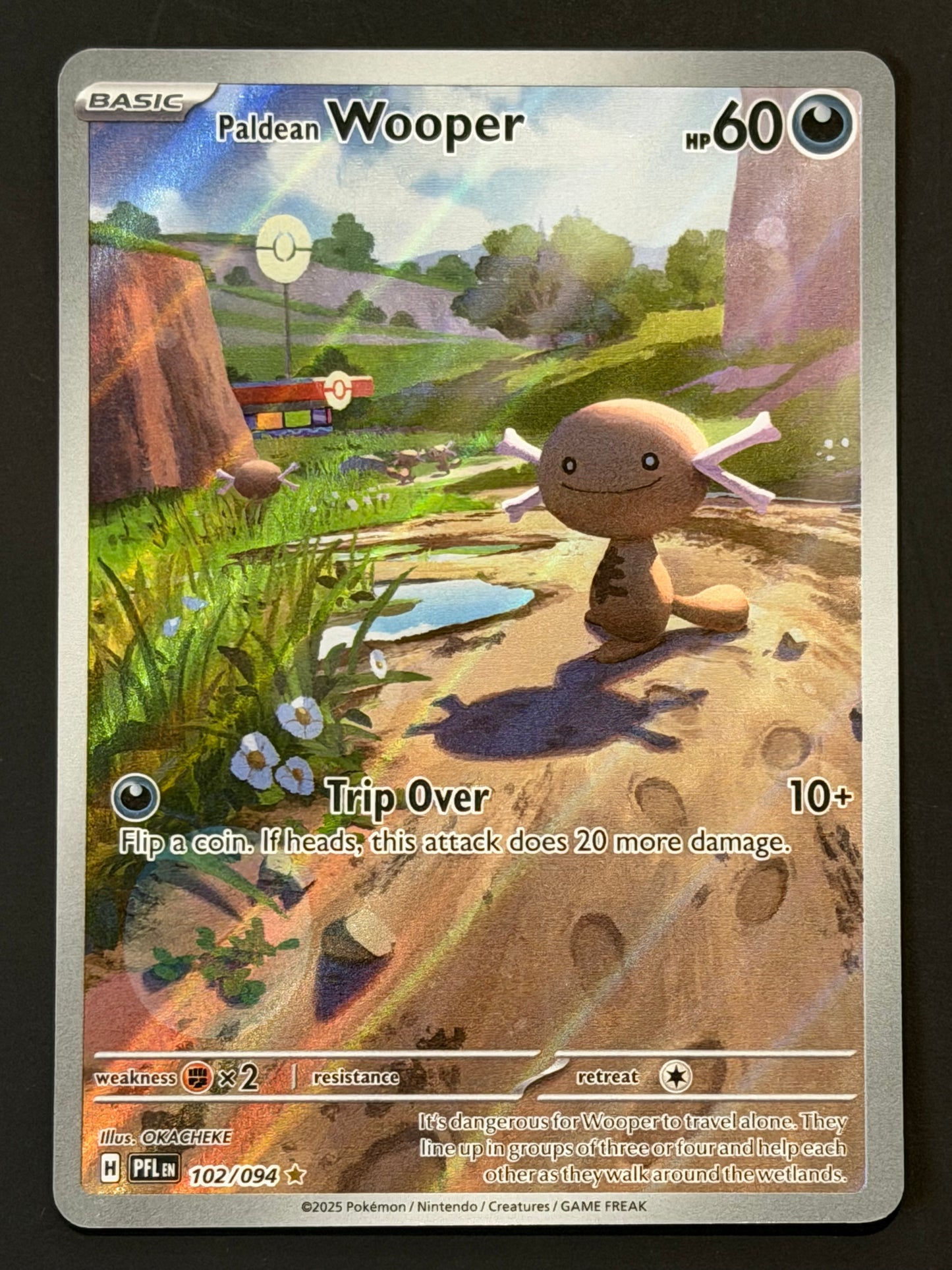 102/094 Paldean Wooper - Pokémon Phantasmal Flames Illustration Rare