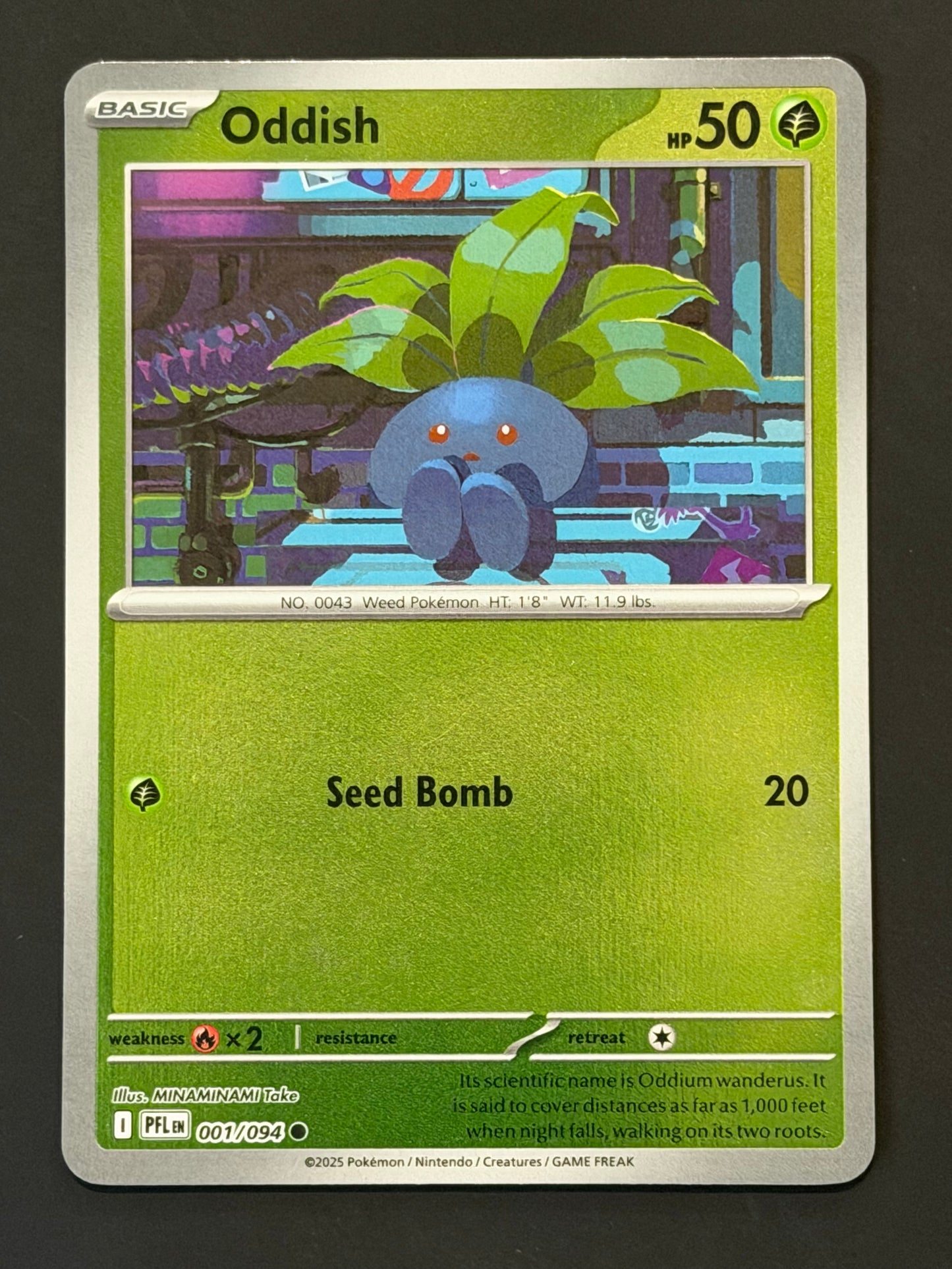001/094 Oddish - Pokémon Phantasmal Flames Common Reverse