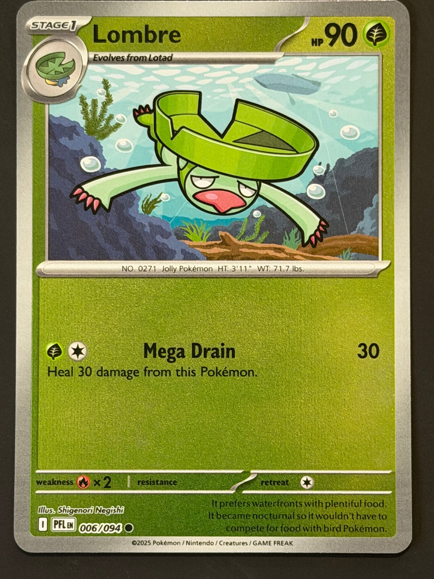 006/094 Lombre - Pokémon Phantasmal Flames Common Reverse