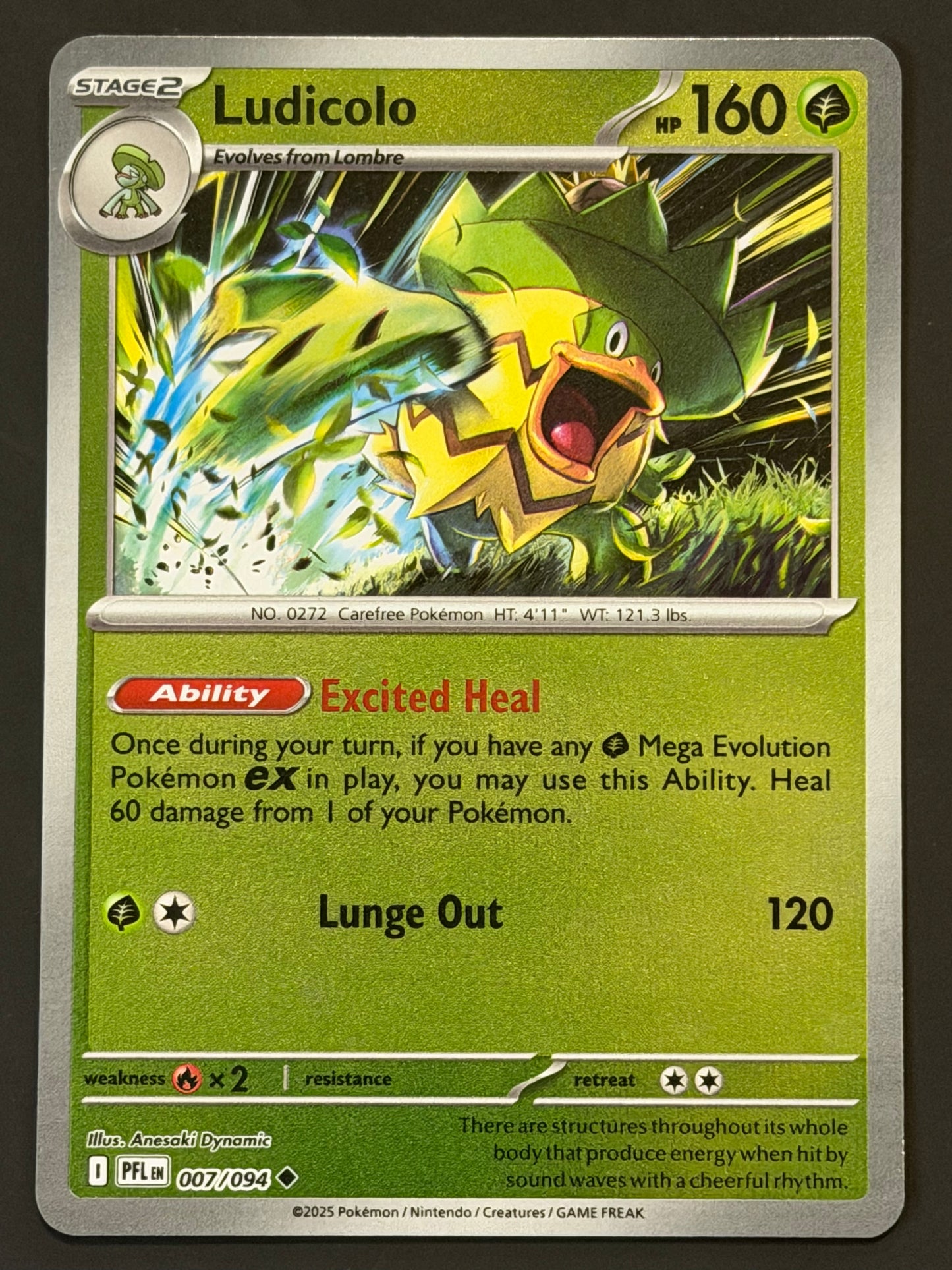 007/094 Ludicolo - Pokémon Phantasmal Flames Uncommon Reverse