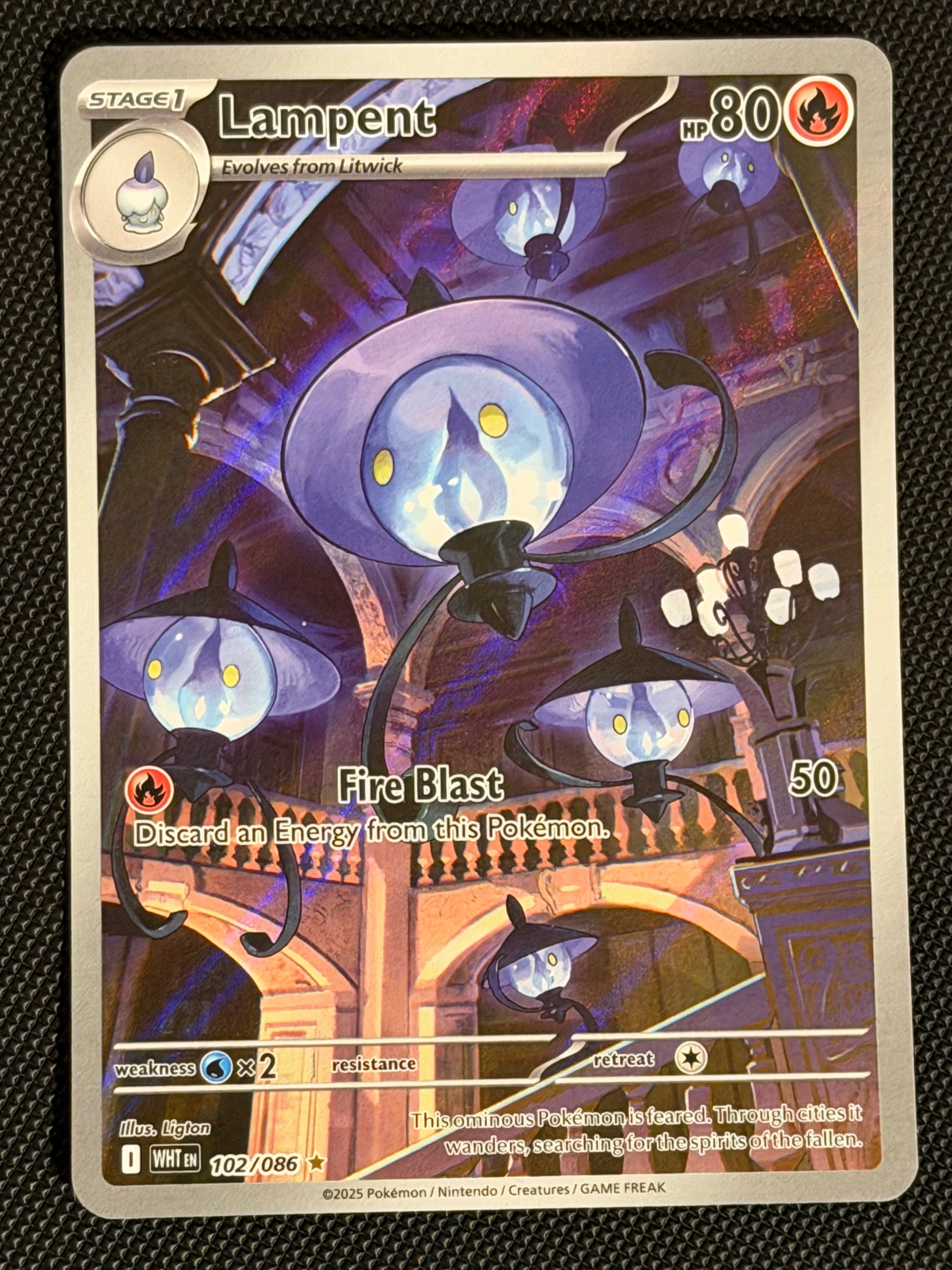 lampent pokemon card 102/086 Lampent