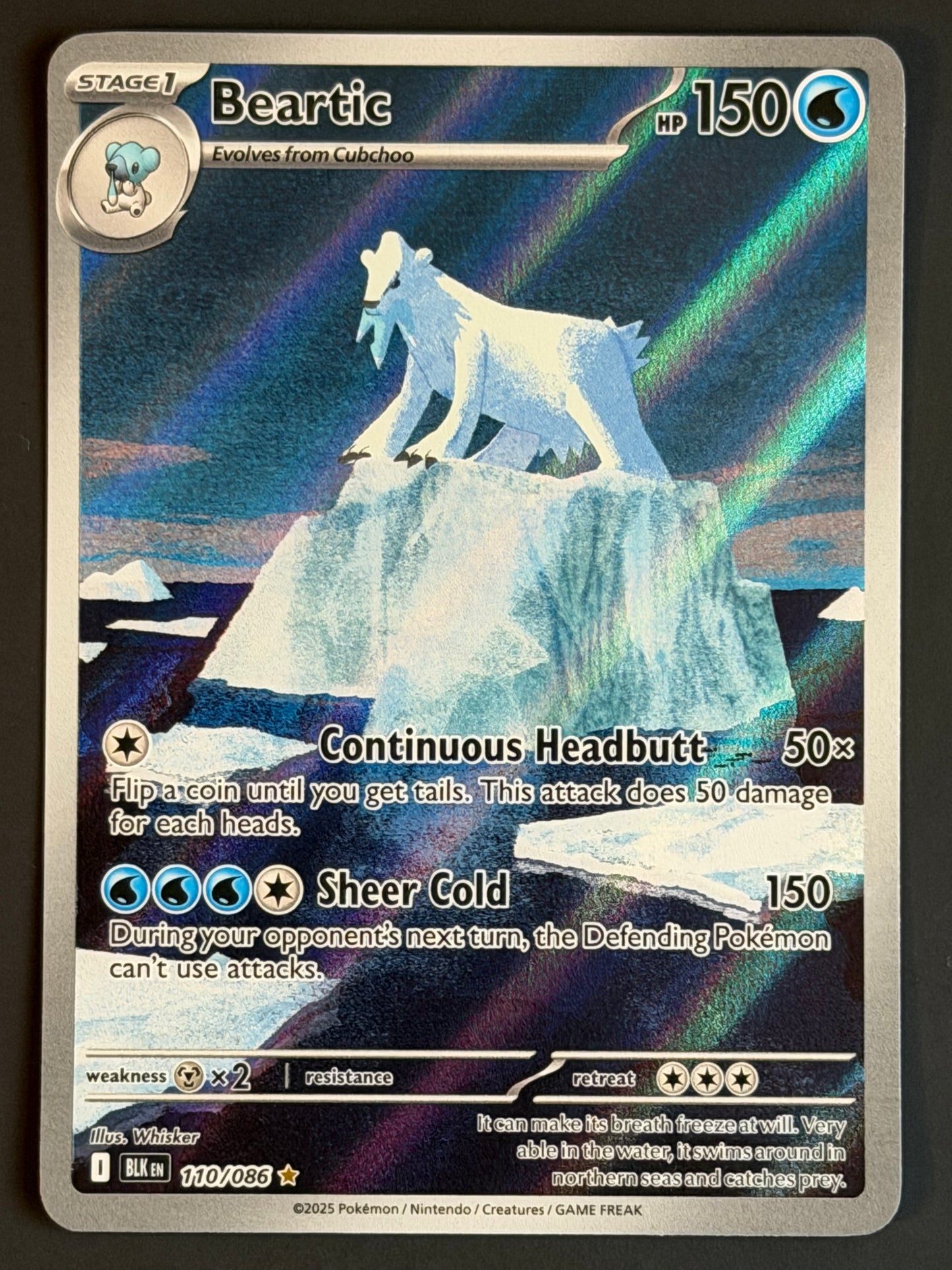 110/086 Beartic - Pokémon Black Bolt Illustration Rare