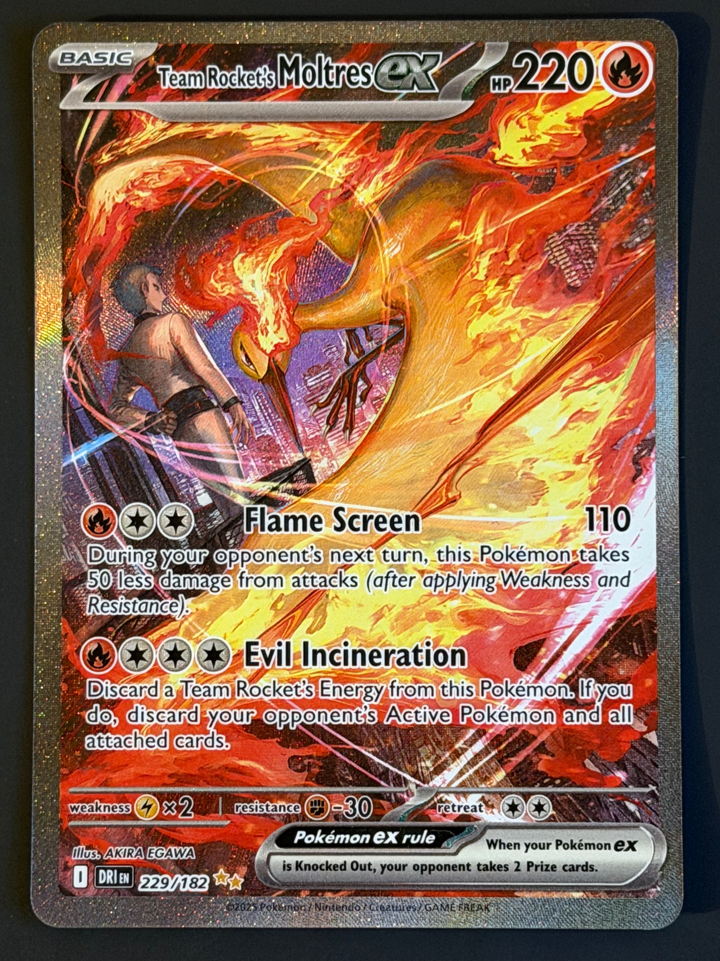 229/182 Team Rocket’s Moltres Ex - Pokémon Destined Rivals Special Illustration Rare