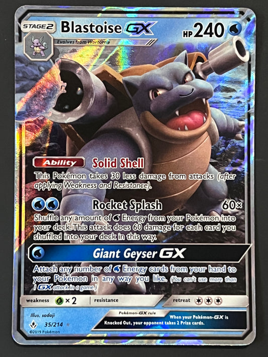 035/214 Blastoise Gx - Pokémon Unbroken Bonds Ultra Rare