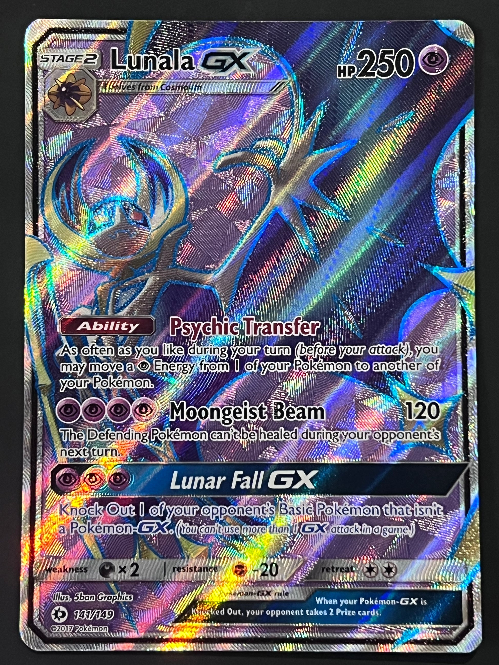 141/149 Lunala Gx - Pokmon Sun/Moon Base Full Art Jarvvos 141/149 Lunala Gx - Pokmon Sun/Moon Base Full Art Jarvvos