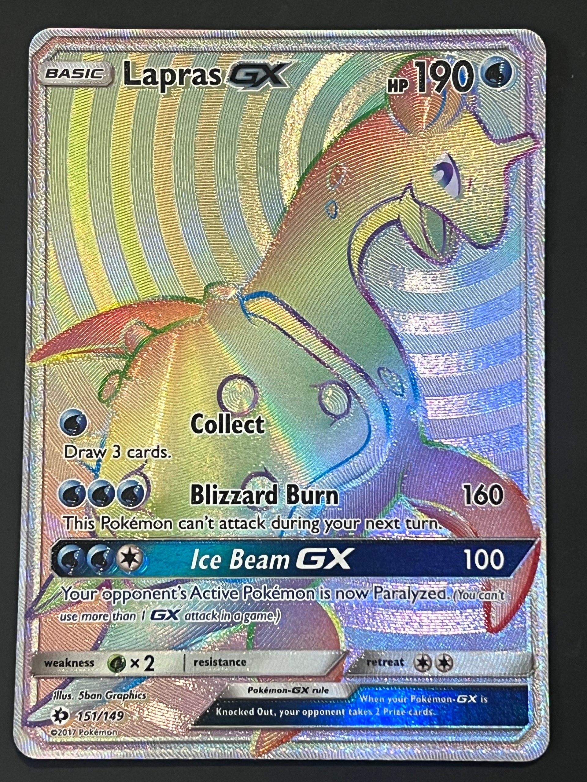 lapras pokemon card gx 151/149 Lapras Gx