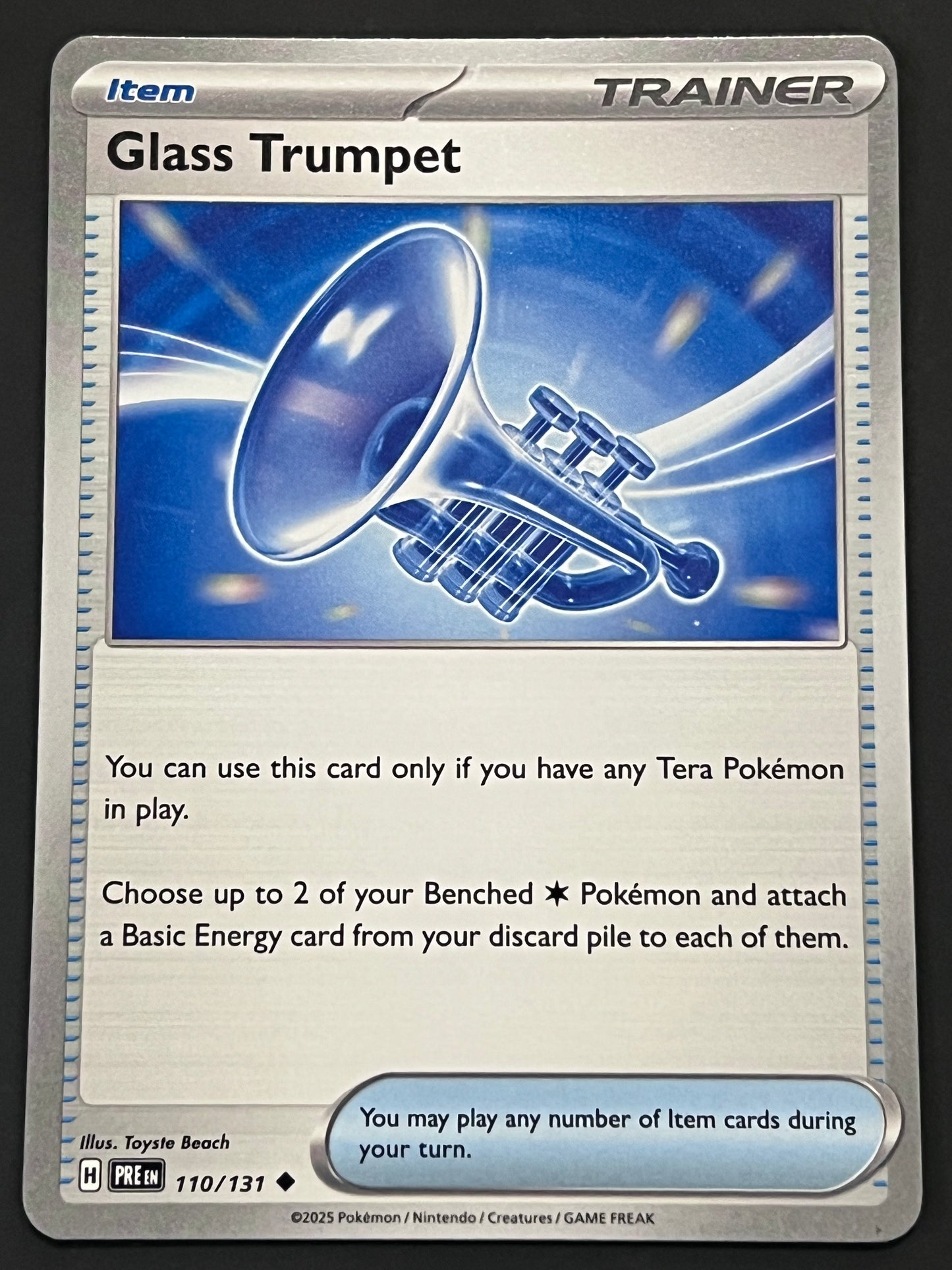 110/131 Glass Trumpet - Pokémon Prismatic Evolutions Uncommon