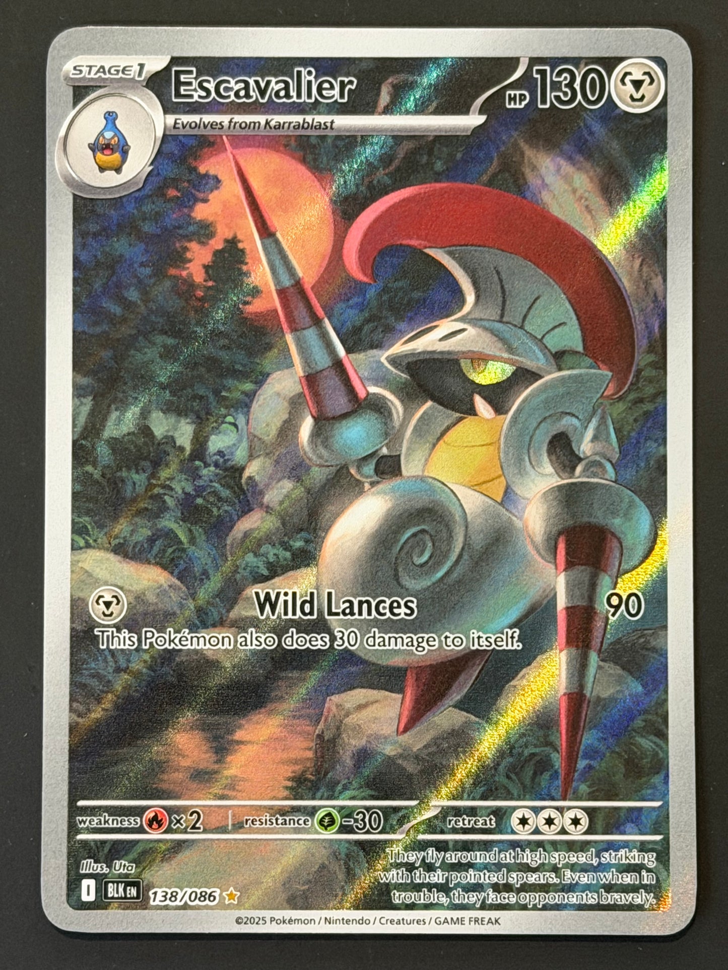 138/086 Escavalier - Pokémon Black Bolt Illustration Rare