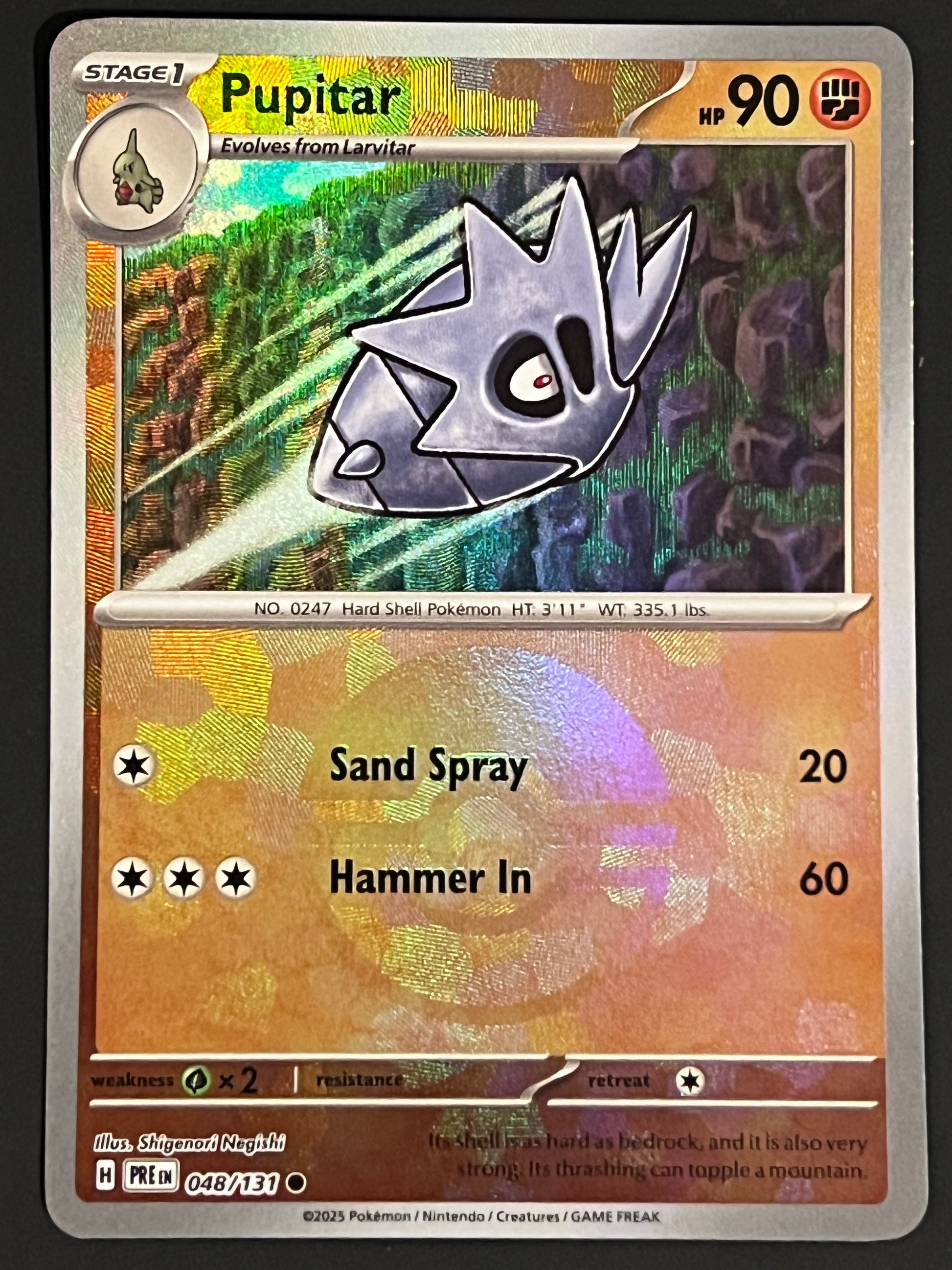 pupitar pokemon card 048/131 Pupitar