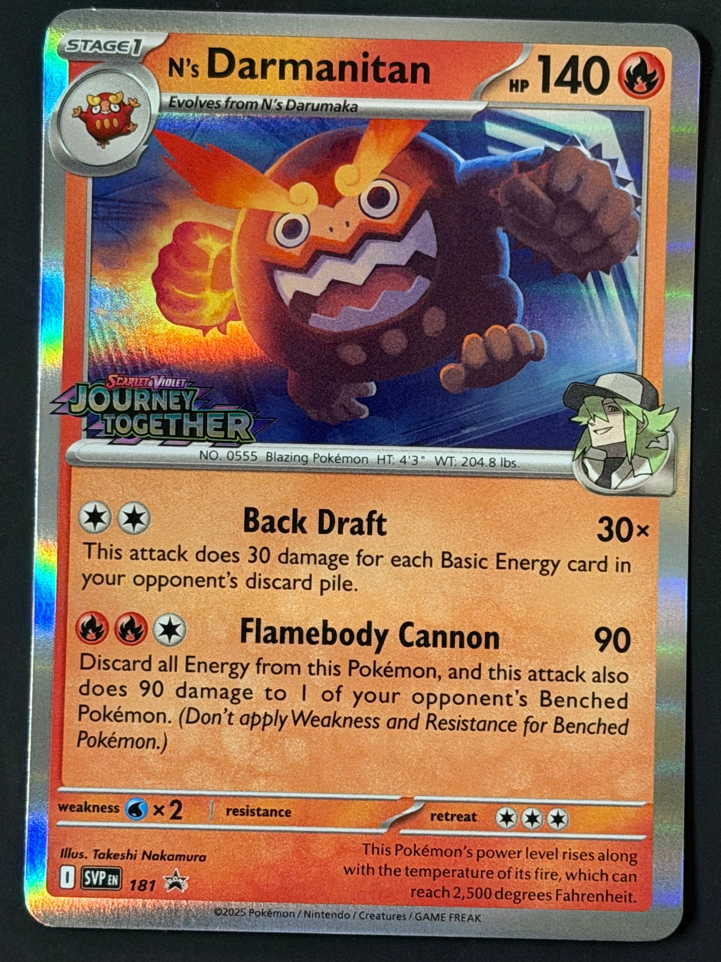 SVP181 N’s Darmanitan - Stamped Black Star Promo