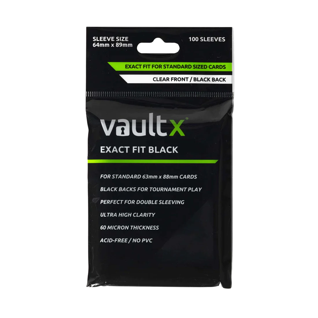 VaultX Exact Fit BLACK Card Sleeves (100pk) x 5