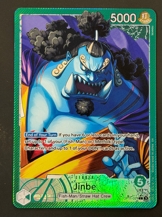 OP11-021 Jinbe - A Fist of Divine Speed Leader Alt Art