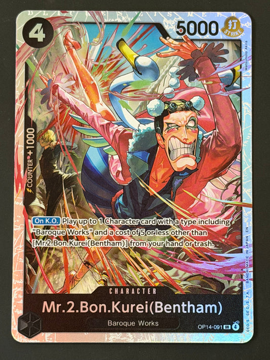 OP14-091 Mr.2.Bon.Kurei(Bentham) - One Piece The Azure Sea’s Seven Super Rare