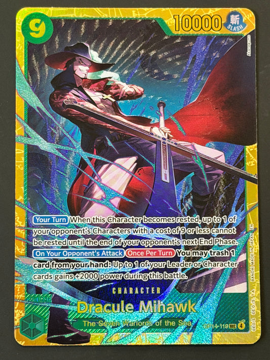 OP14-119 Dracule Mihawk - One Piece The Azure Sea’s Seven Secret Rare