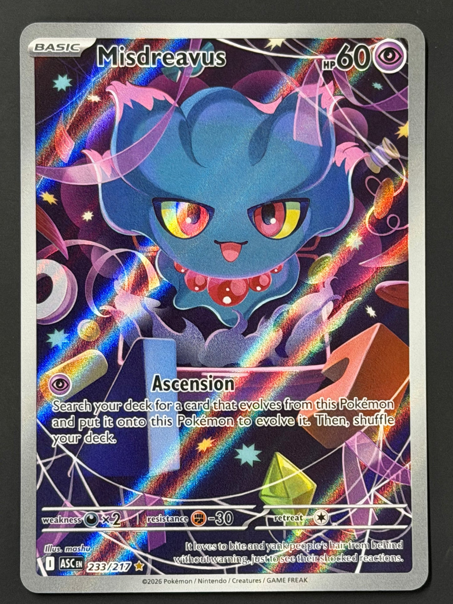 233/217 Misdreavus - Pokémon Ascended Heroes Illustration Rare