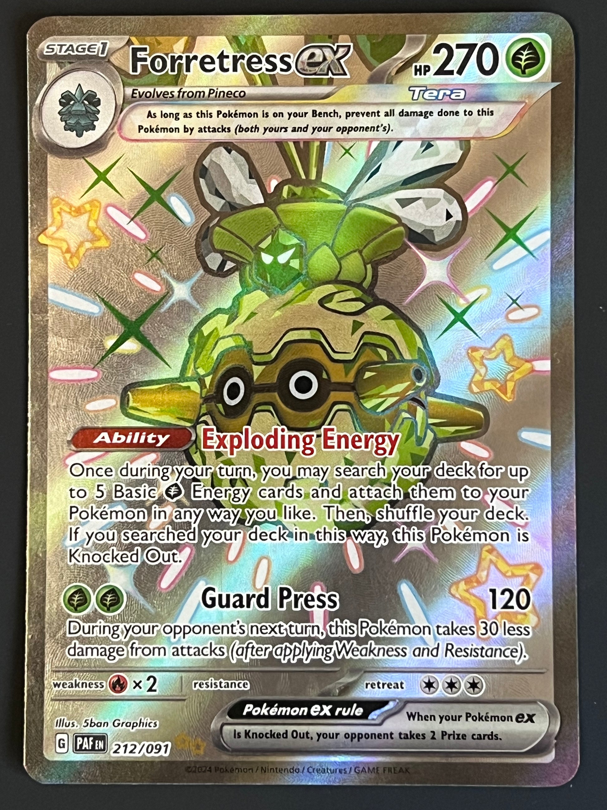 forretress pokemon card 212/091 Forretress Ex