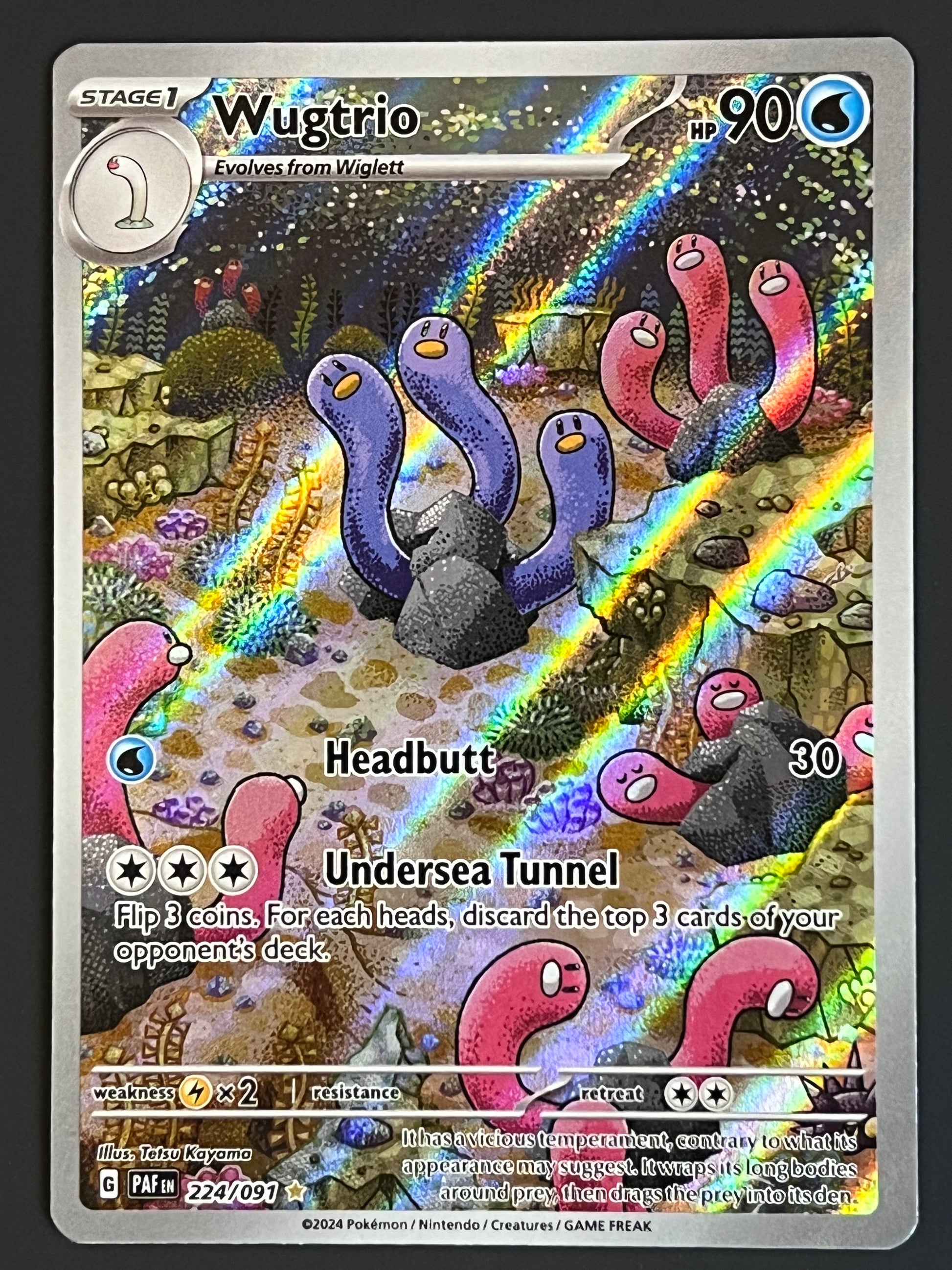 224/091 Wugtrio - Pokmon Paldean Fates Illustration Rare Jarvvos 224/091 Wugtrio - Pokmon Paldean Fates Illustration Rare Jarvvos