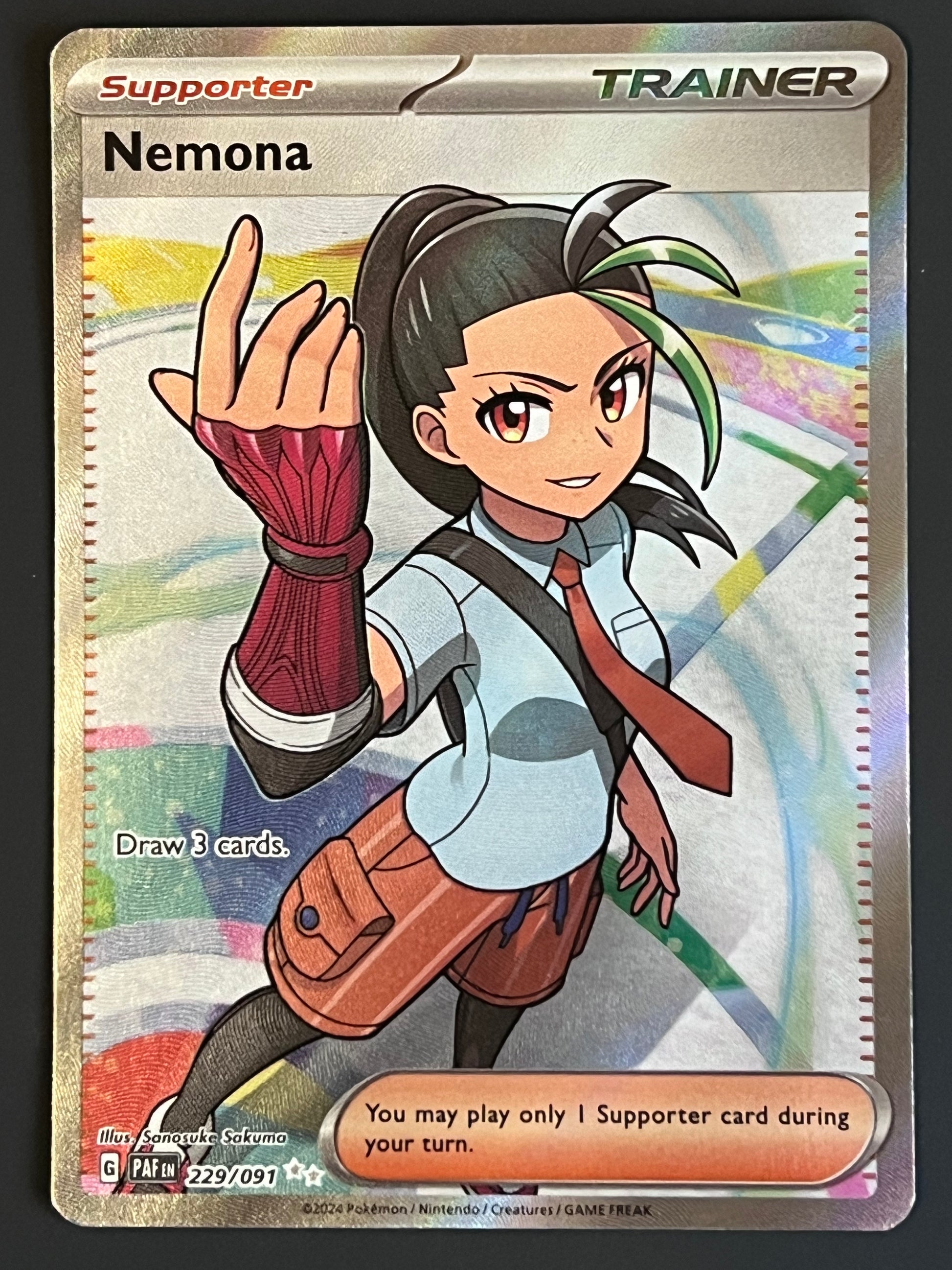 nemona full art pokemon card Nemona (229/091) Ultra Rare Full Art Trainer | Pokemon Paldean Fates | Near Mint