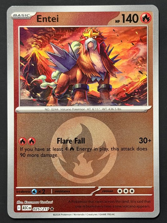 025/217 Entei - Pokémon Ascended Heroes Rare Reverse