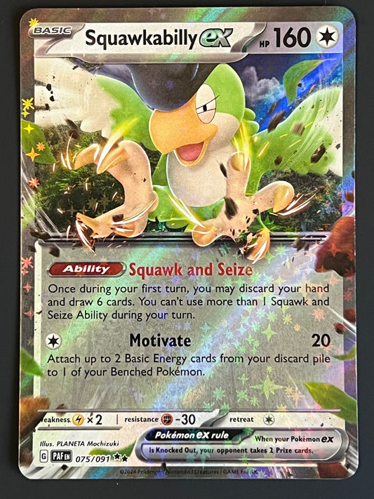 075/091 Squawkabilly Ex - Pokémon Paldean Fates Double Rare