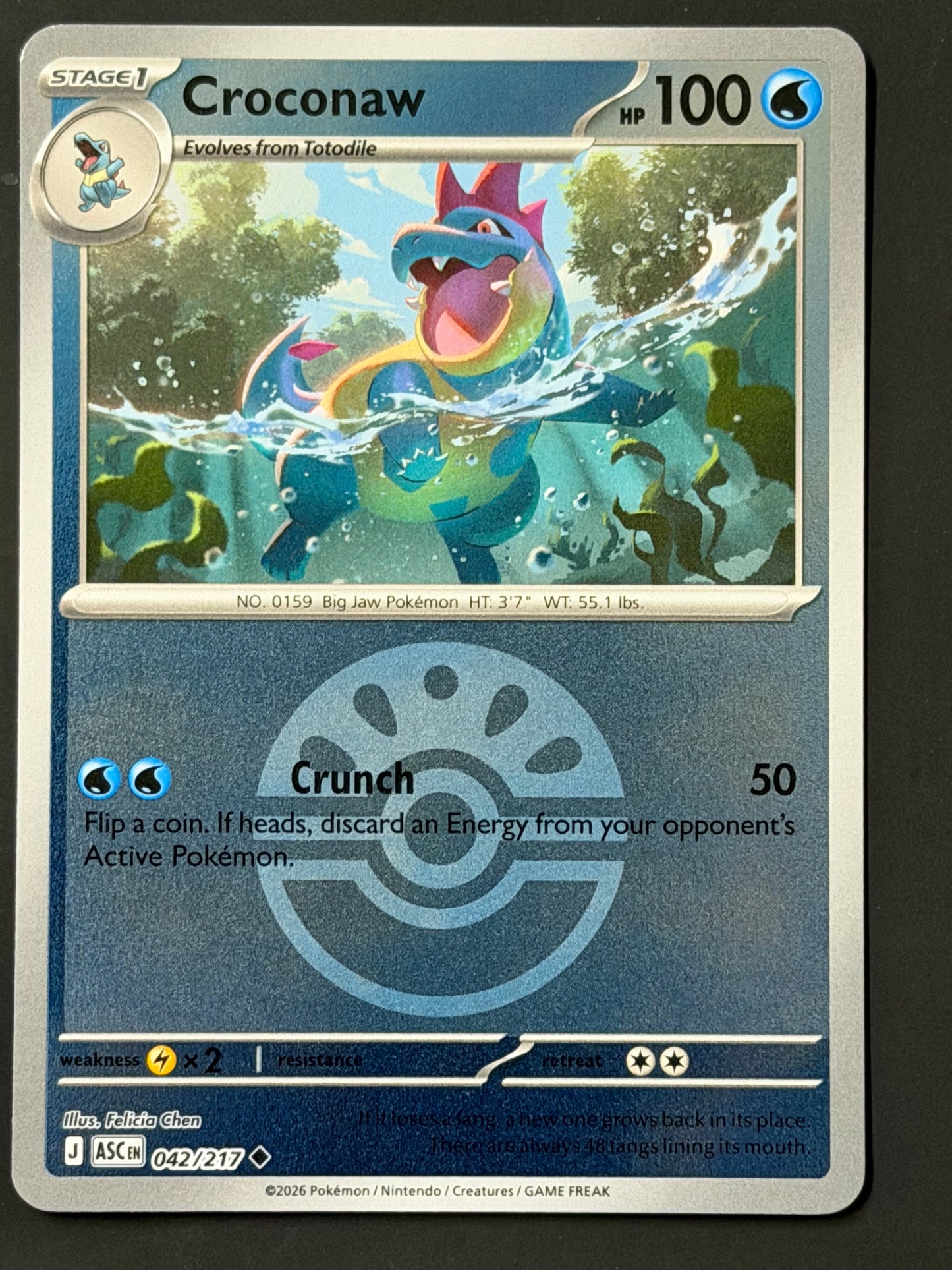042/217 Croconaw - Pokémon Ascended Heroes Uncommon Reverse FRIENDBALL