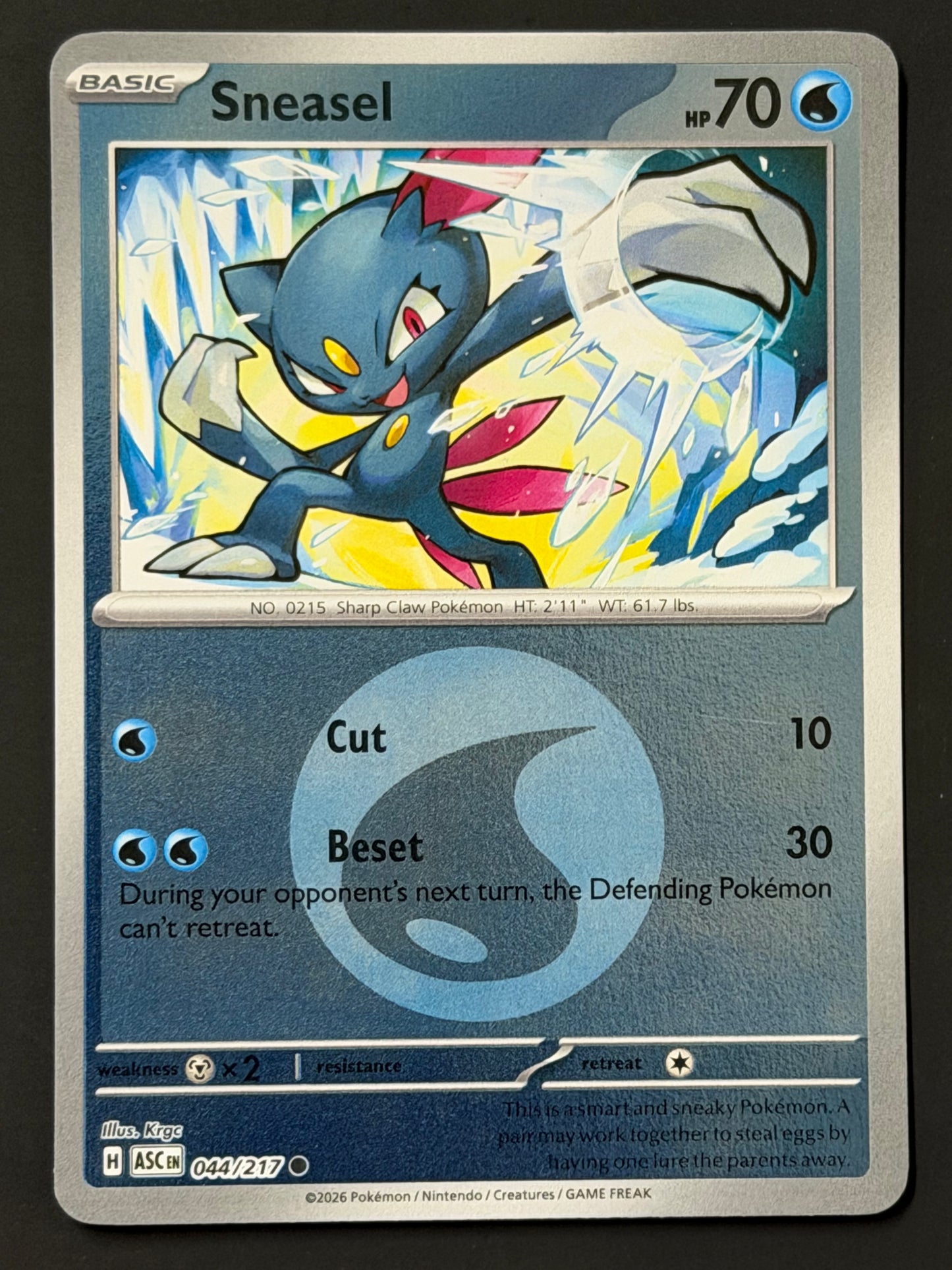 044/217 Sneasel - Pokémon Ascended Heroes Common Reverse