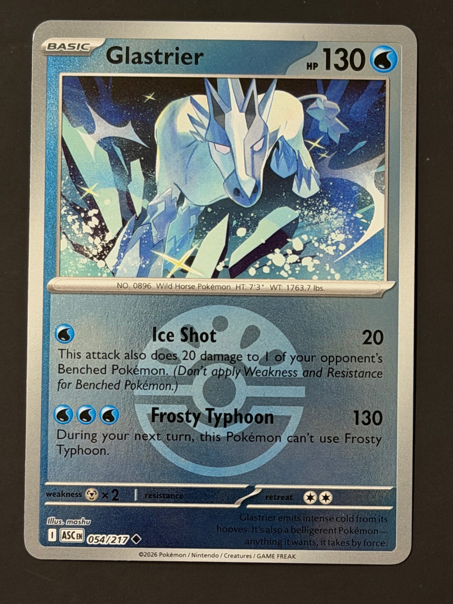 054/217 Glastrier - Pokémon Ascended Heroes Uncommon Reverse FRIENDBALL