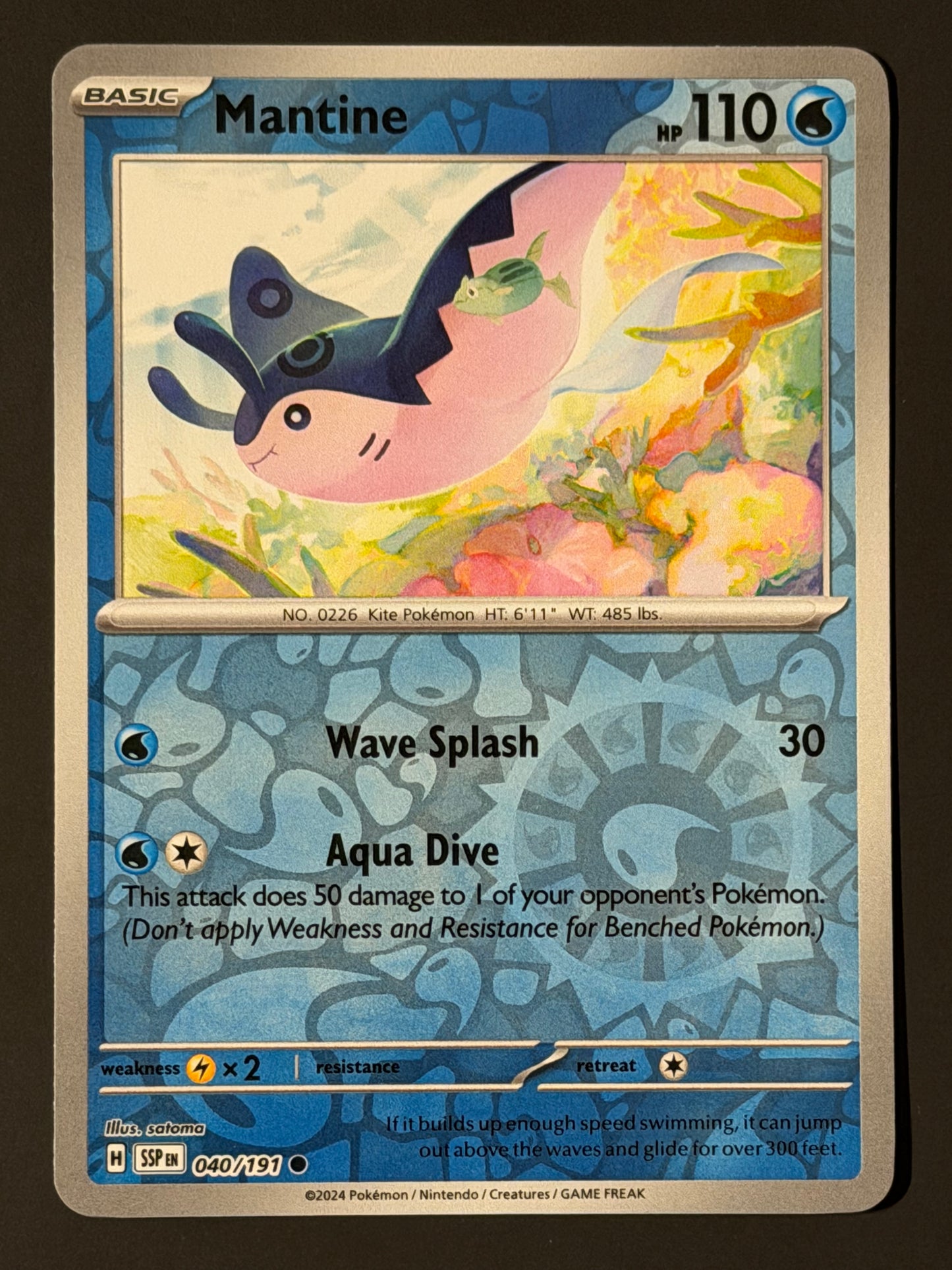 040/191 Mantine - Pokémon Surging Sparks Common Reverse