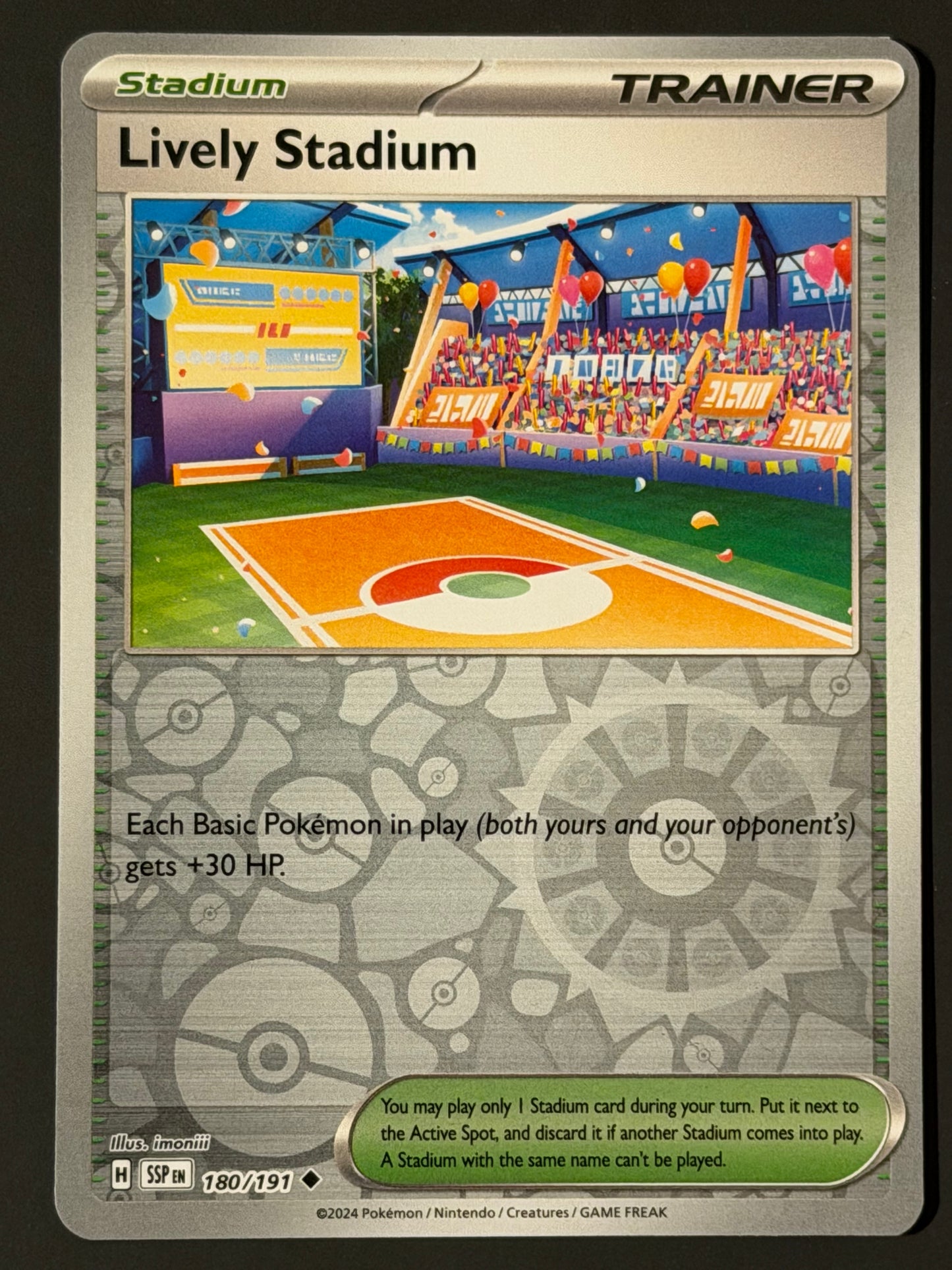 180/191 Lively Stadium - Pokémon Surging Sparks Uncommon Reverse