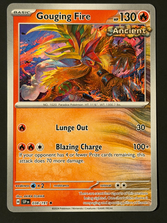 038/191 Gouging Fire - Pokémon Surging Sparks Rare NON HOLO
