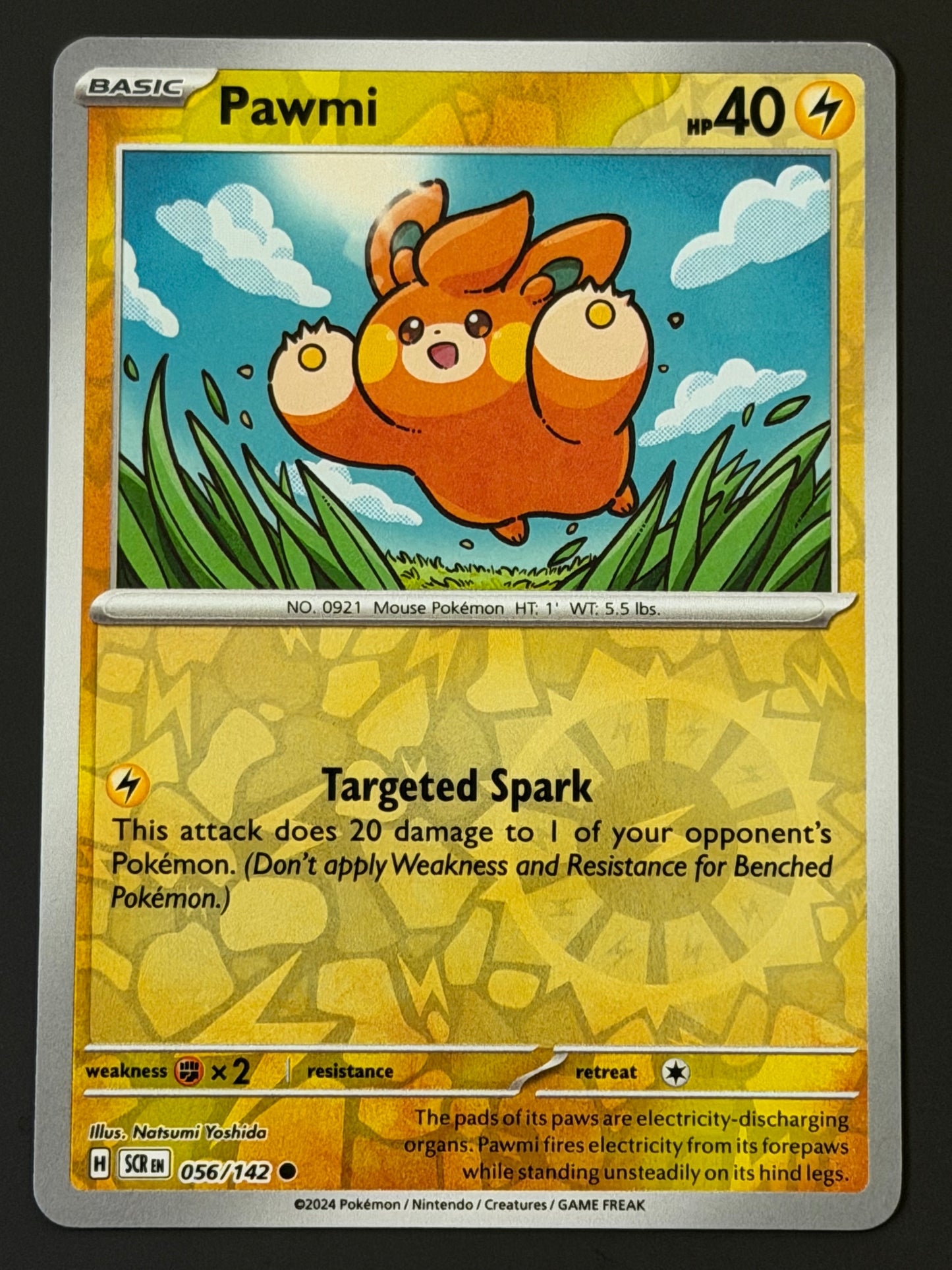 056/142 Pawmi - Pokémon Stellar Crown Common Reverse