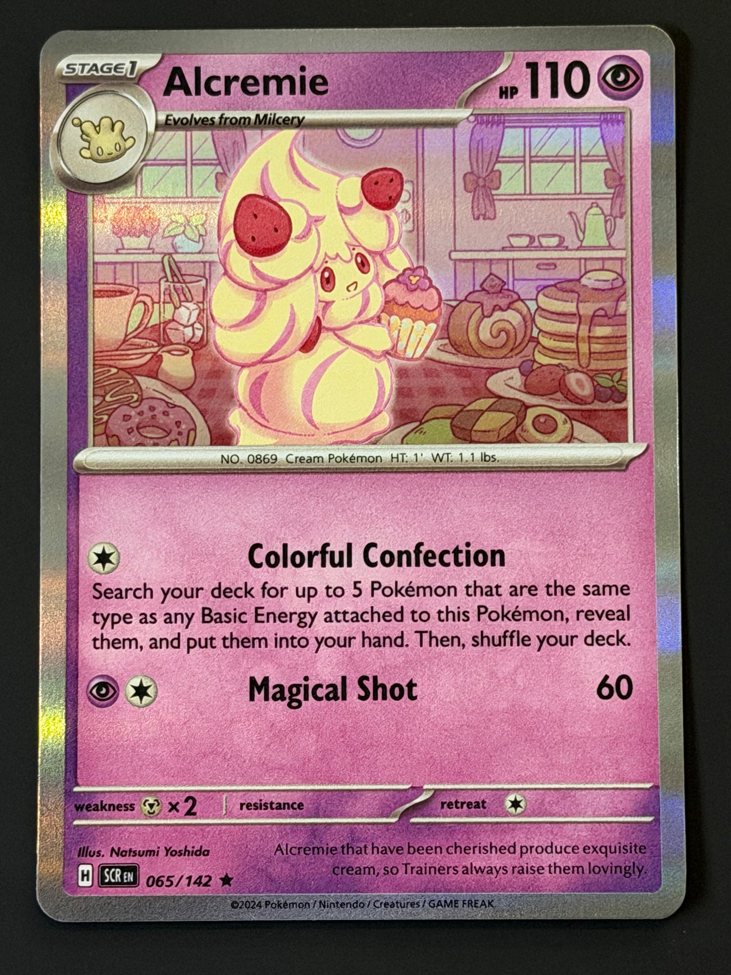 065/142 Alcremie - Pokémon Stellar Crown Rare Holo