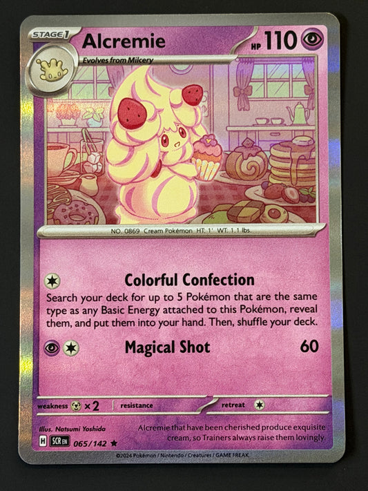 065/142 Alcremie - Pokémon Stellar Crown Rare Holo