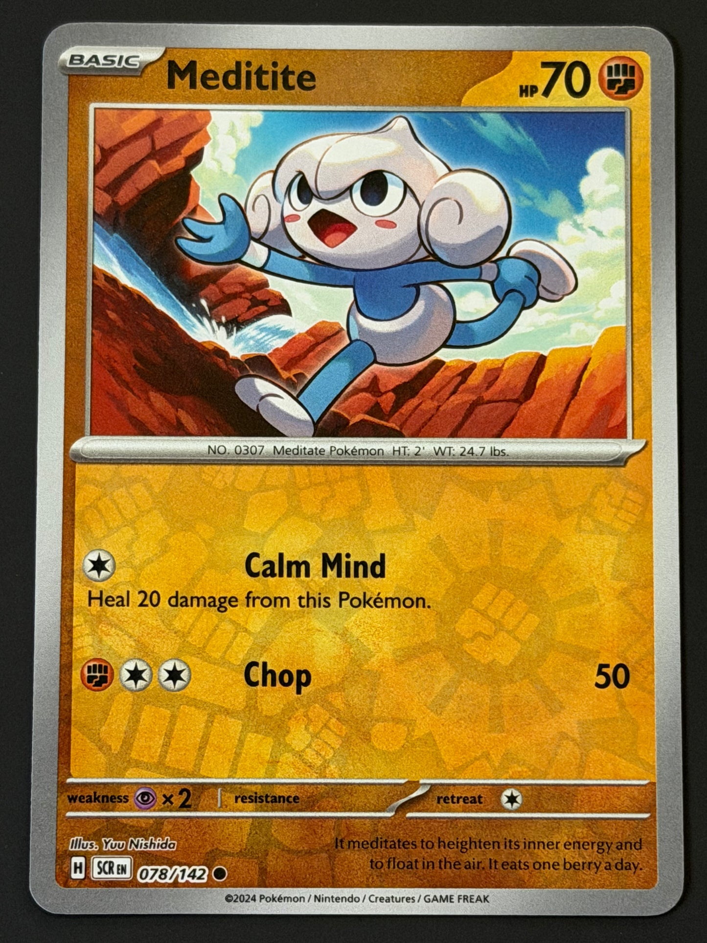 078/142 Meditite - Pokémon Stellar Crown Common Reverse