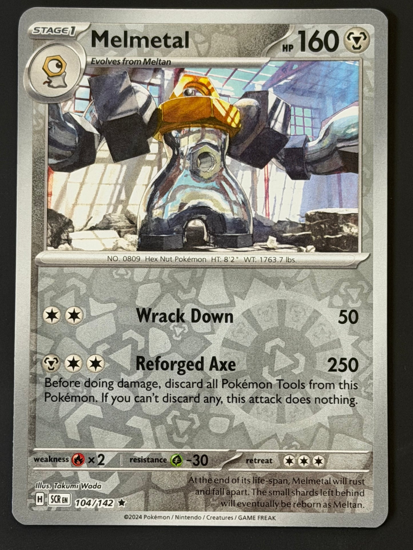 104/142 Melmetal - Pokémon Stellar Crown Rare Reverse