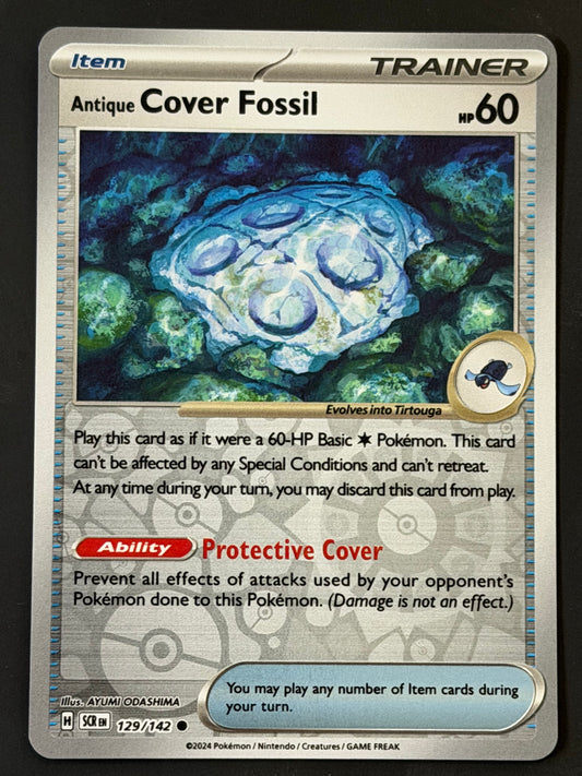 129/142 Antique Cover Fossil - Pokémon Stellar Crown Common Reverse