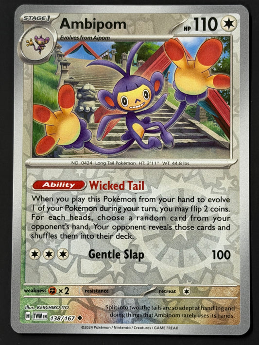 138/167 Ambipom - Pokémon Twilight Masquerade Uncommon Reverse