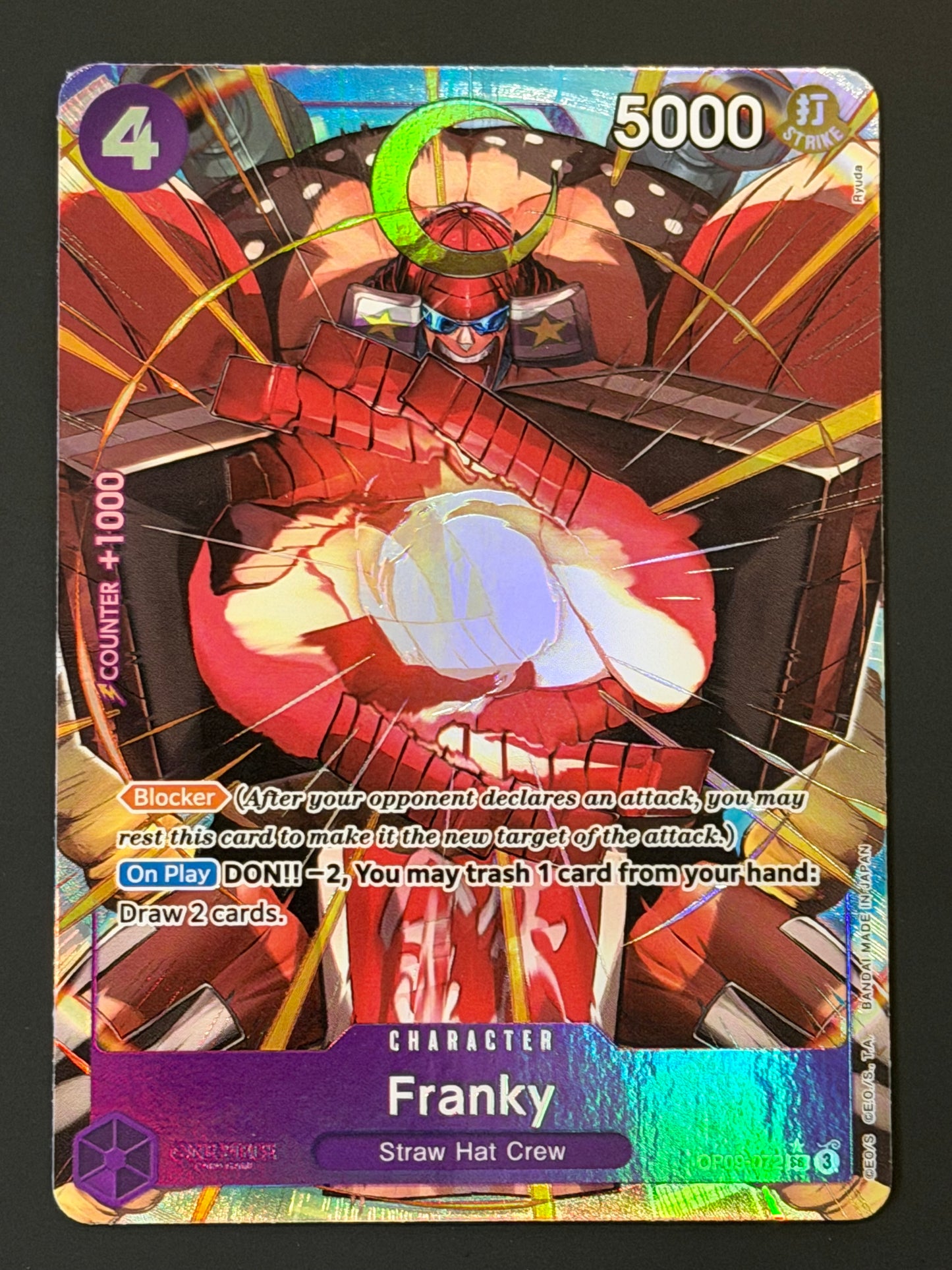 OP09-072 Franky - Emperors in the New World Super Rare Alt Art