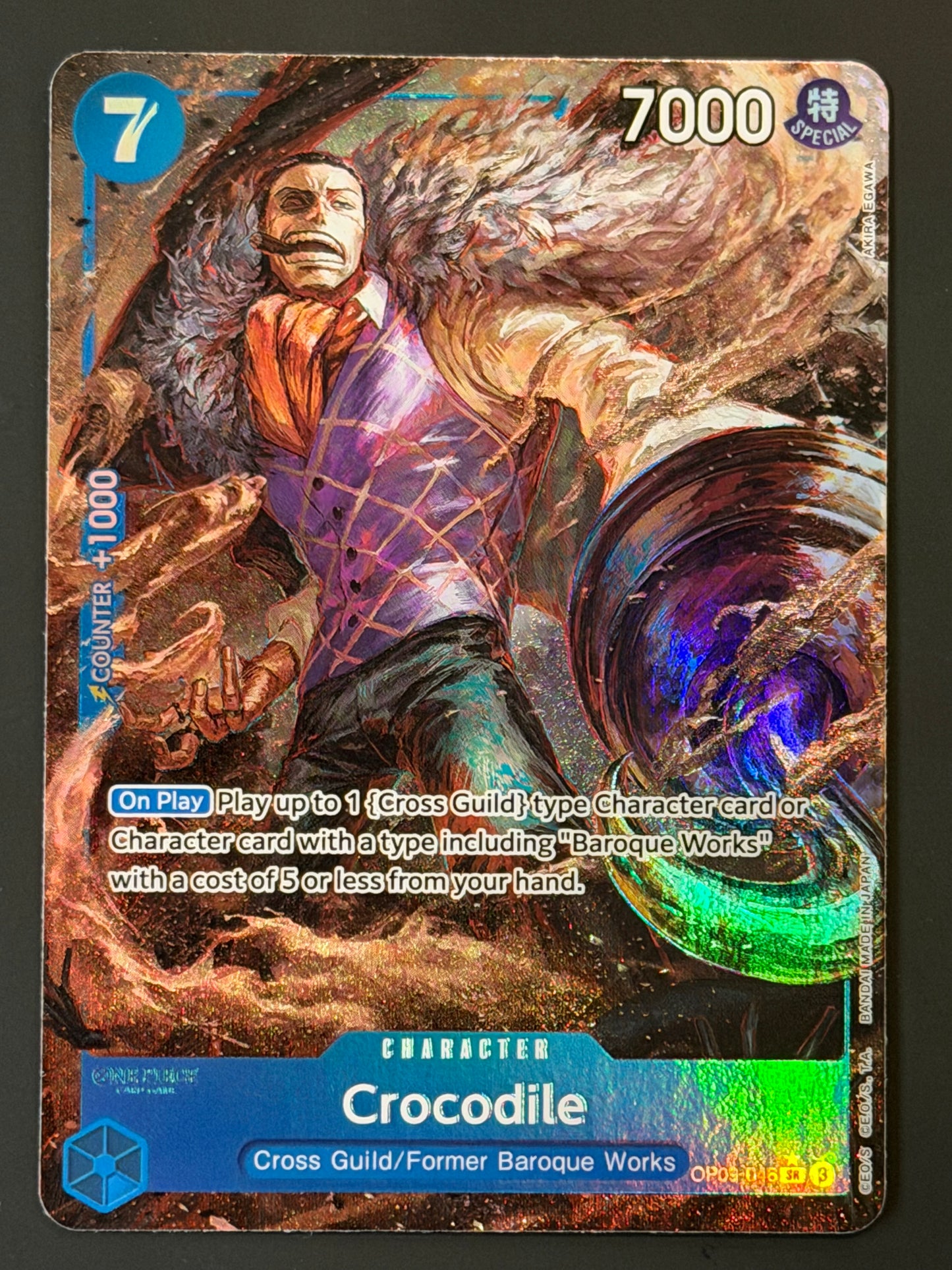 OP09-046 Crocodile - Emperors in the New World Super Rare Alt Art