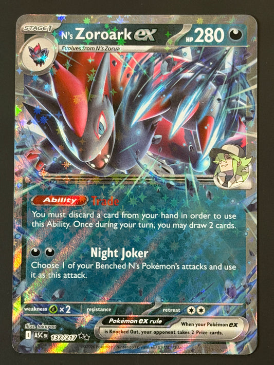 137/217 N’s Zoroark ex - Pokémon Ascended Heroes Double Rare