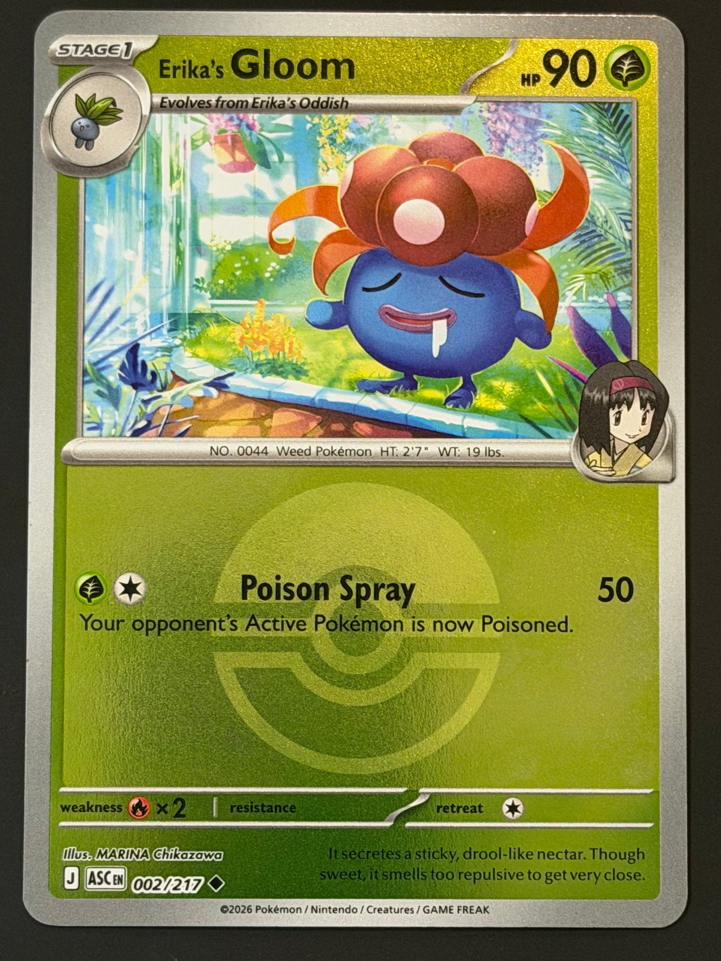 002/217 Erika’s Gloom - Pokémon Ascended Heroes Uncommon Reverse POKEBALL