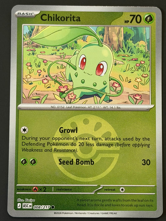008/217 Chikorita - Pokémon Ascended Heroes Common Reverse FRIENDBALL