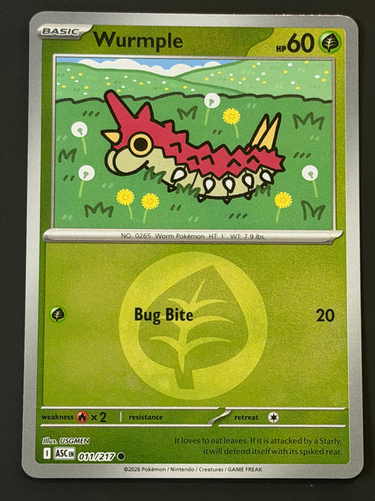 011/217 Wurmple - Pokémon Ascended Heroes Common Reverse