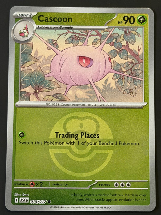 014/217 Cascoon - Pokémon Ascended Heroes Common Reverse LOVEBALL
