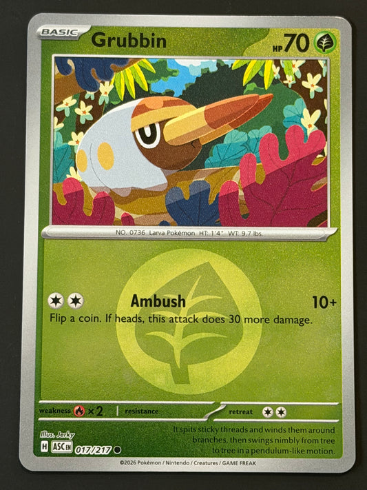 017/217 Grubbin - Pokémon Ascended Heroes Common Reverse