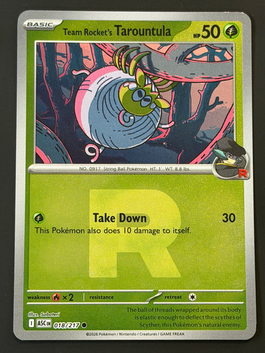 018/217 Team Rocket’s Tarountula - Pokémon Ascended Heroes Common Reverse ROCKET