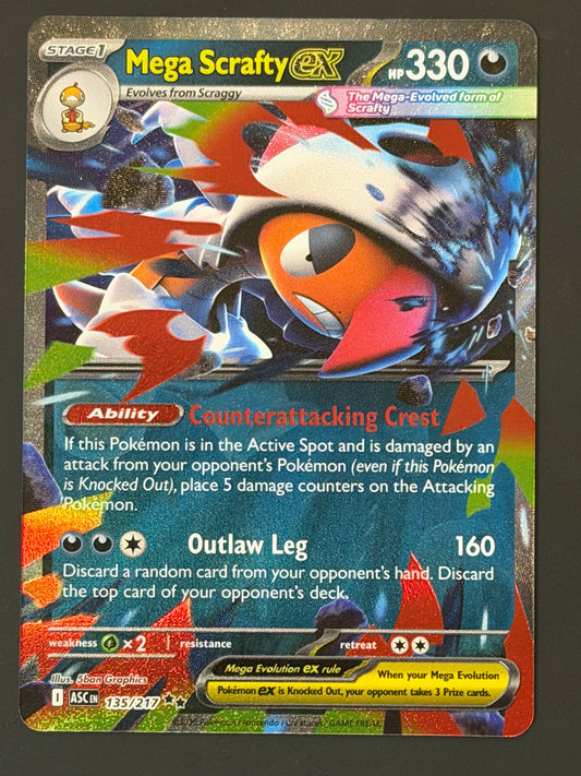 135/217 Mega Scrafty ex - Pokémon Ascended Heroes Double Rare