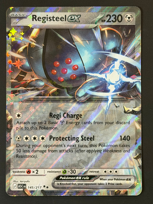 145/217 Registeel ex - Pokémon Ascended Heroes Double Rare