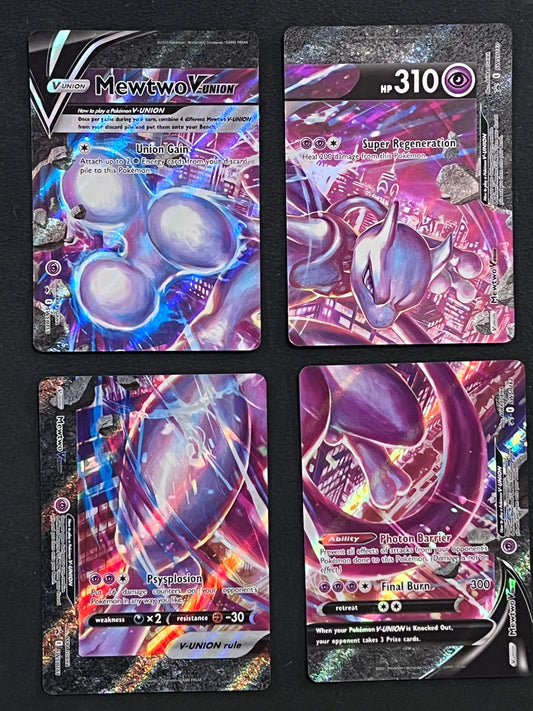 Mewtwo V-Union - (SWSH159 -SWSH162)- Holo Promo Black Star